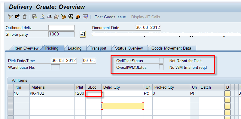 Delivery Order of Returnable Packaging Issue