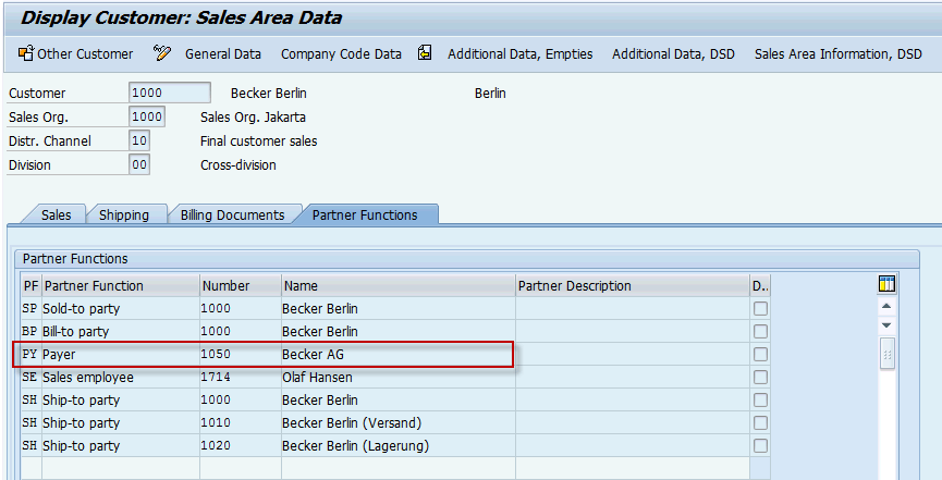 Payer as partner function affected in billing date img-1.7a