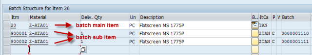 Structure of Batch Split in Delivery Order Structure of Batch Split in Delivery Order